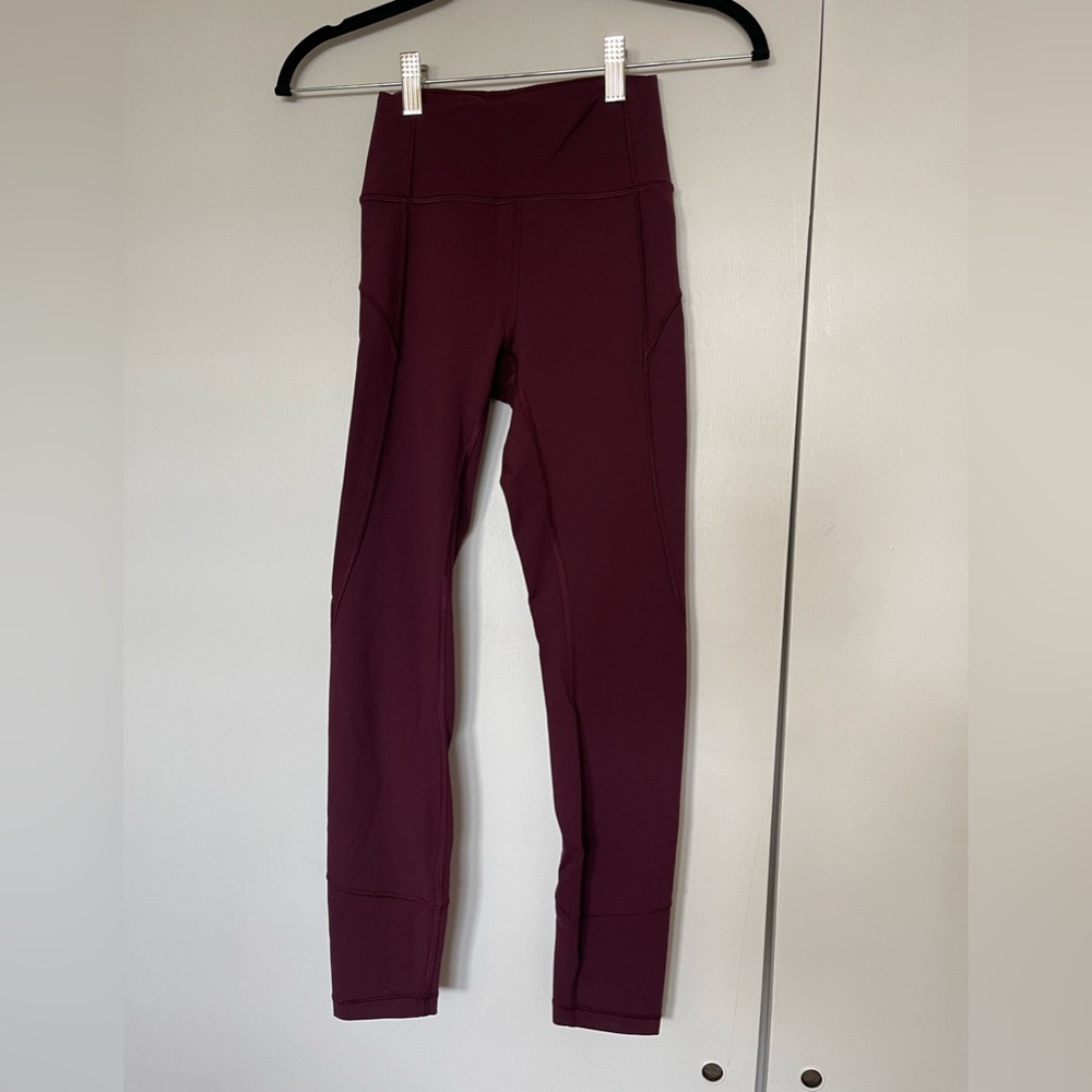 lululemon athletica High-Waist Burgundy Leggings